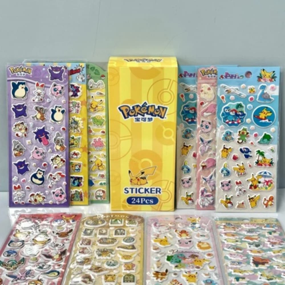 Adesivi in Schiuma 3D Originali Pokémon, Decorazioni Anime Cartoon Pikachu Eevee per Regali, Scrapbooking, Telefoni e Quaderni