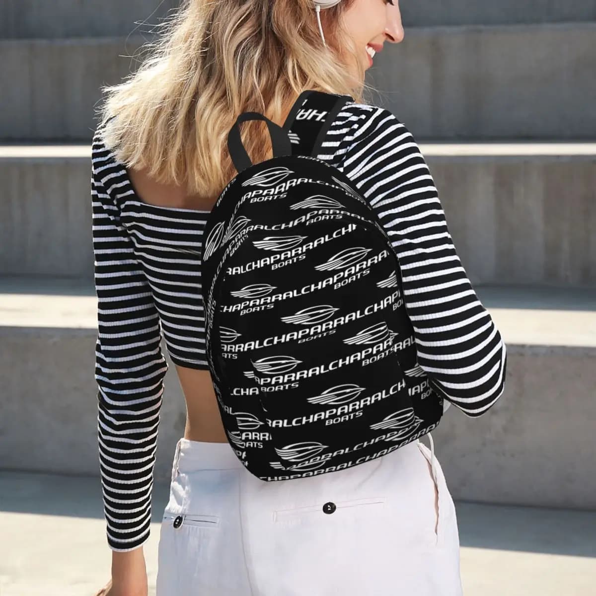 Zaino per studenti con logo Chaparral Boats POCKET SIDE, borsa da scuola, zaino da viaggio per escursioni, per ragazzi e ragazze, borsa a tracolla