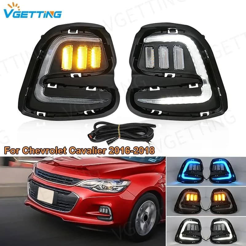 Faro LED DRL per Chevrolet Cavalier 2016 2017 2018 2019, Luce Diurna e Notturna con Indicatore di Direzione, Accessori Auto 12V