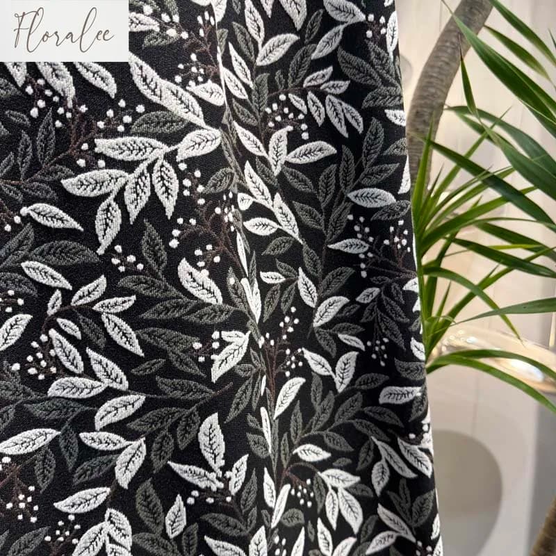 2025 New French Retro Pastoral Black Leaf Blackout Curtains for Living Room Bedroom High-end Light Luxury Modern Style Curtains