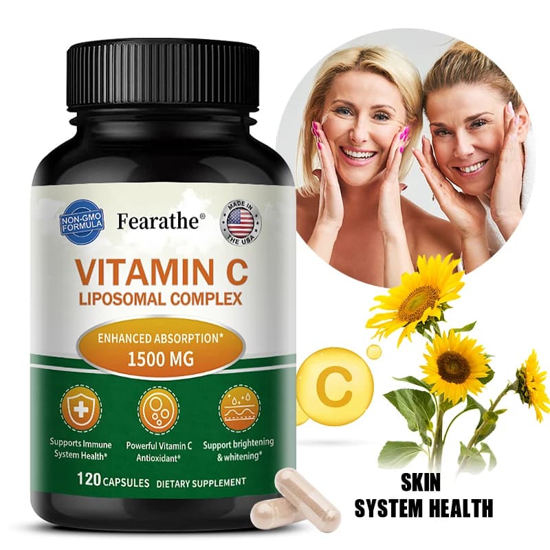 Vitamina C Liposomiale - Supporta l'Assorbimento di Antiossidanti e Nutrienti, Integratore Energetico e Promuove la Salute Immunitaria
