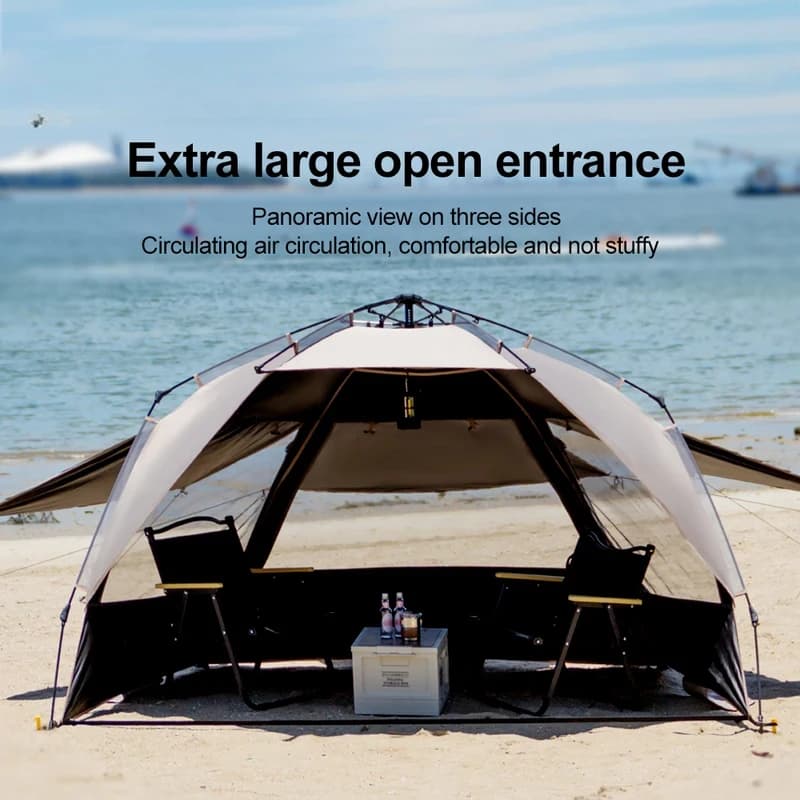 NEW HOT Sunshade tent outdoor fishing folding portable sunscreen tent double beach tent hydraulic bracket storage is simple.
