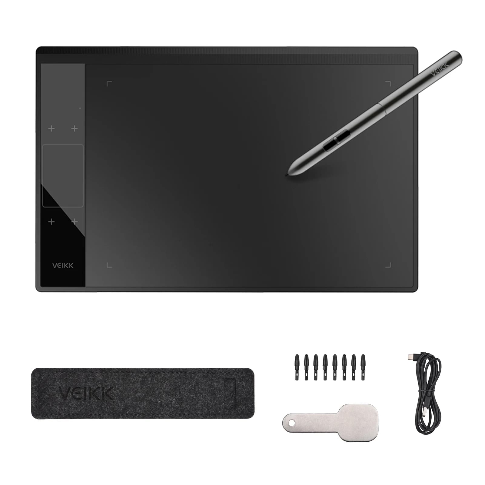 Tavoletta grafica A30 da 10 x 6 pollici Ampia area attiva Gesto intelligente Touch Control 8192 livelli Tavoletta grafica artistica a pressione