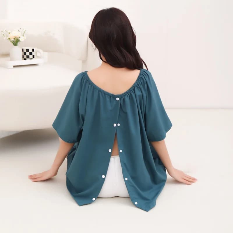 Morbido cotone Terapia Robe Ba Apertura Scrubbing Massaggio Conservazione della salute St Costume da bagno Maglione con bottoni sul davanti