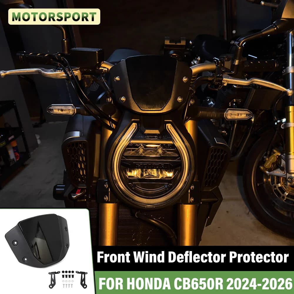 Per Honda CB650R CB 650 R 2024 2025 Anteriore Vento Deflettore Protezione Visiera Schermo Con Staffa Moto Parabrezza Parabrezza