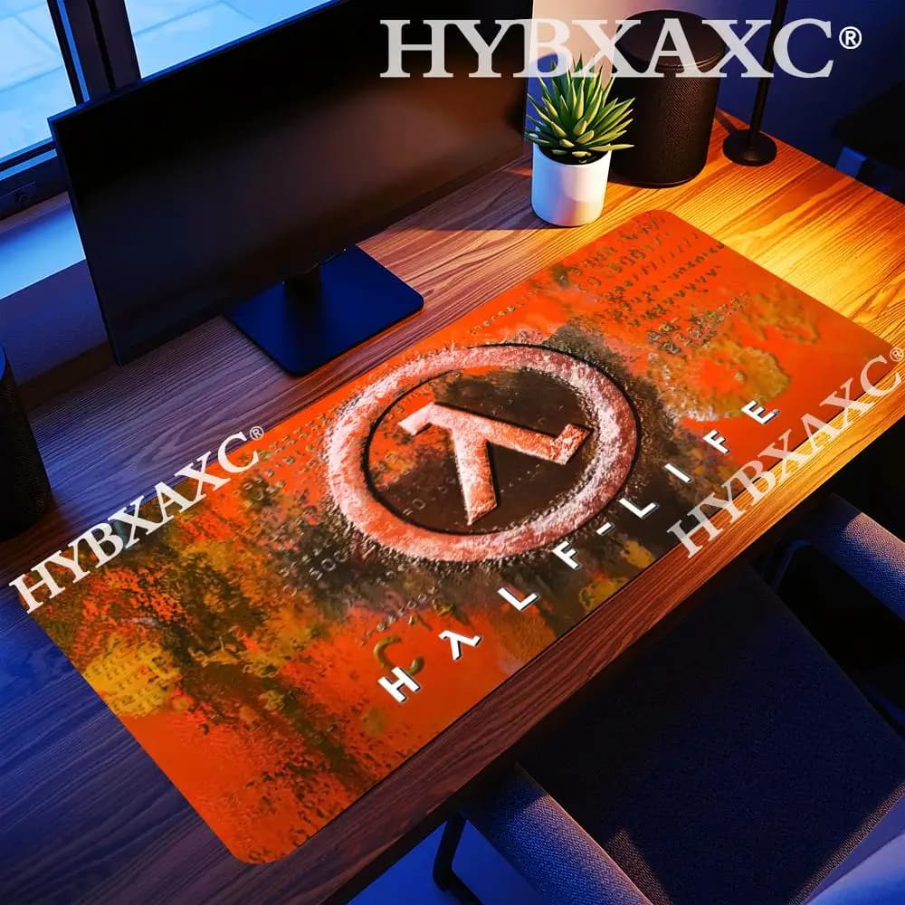 HYBXAXC Game H-Half Life Mousepad Boy Pad Natural Rubber Gaming mousepad Desk Mat Size for Gameing World of tanks CS GO Zelda