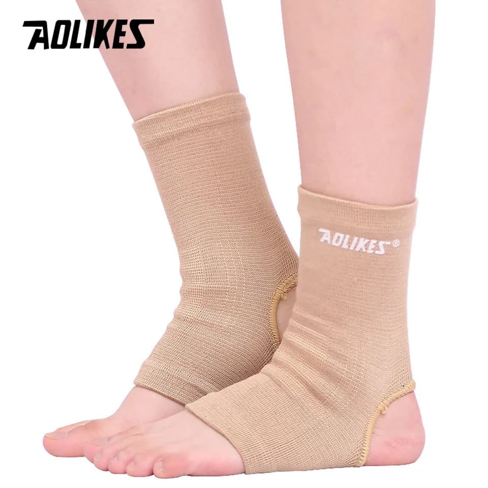 AOLIKES 1 paio di protezioni per tutore per caviglia a compressione per supporto per caviglia per corsa, calcio, basket, fasciatura per palestra lavorata a maglia