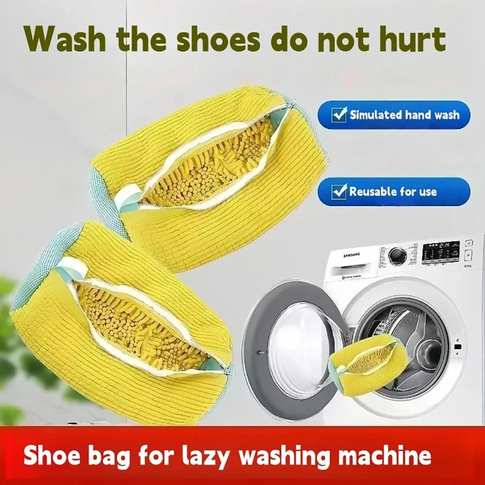 1-6PCS Washing Shoes Cotton Bag Laundry Fibers Easily Remove Disposable Washing Bags Anti-Deformation Shoes Clothes Organizer