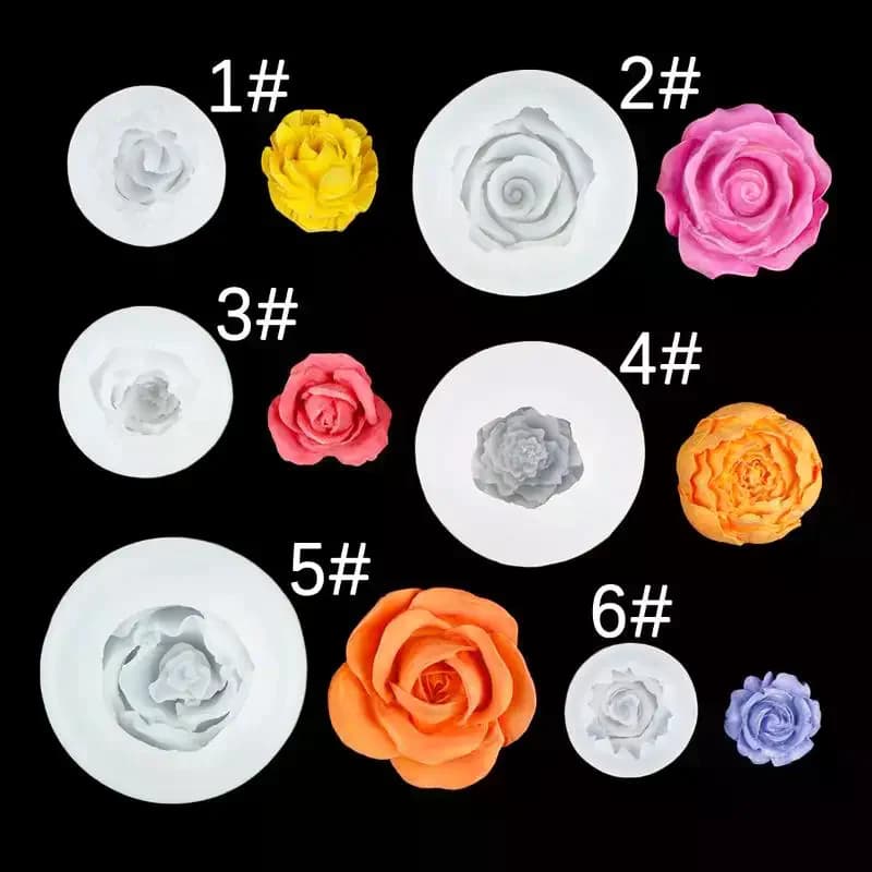 Stampo in Silicone 3D a Forma di Rosa per Candele, Sapone Fatto a Mano, Resina Epossidica, Gesso, Oggetti Artistici, Cioccolato, Ghiaccio, Torte e Pasticceria Fai da Te