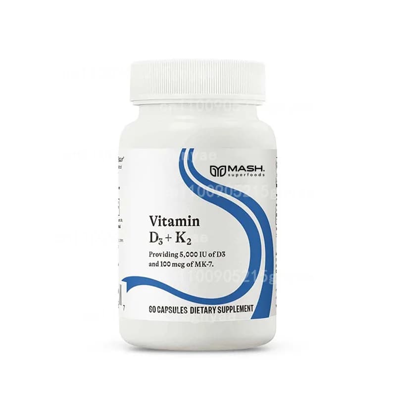 Pure vitamin D3+K2 supplement: calcium absorption, bone strength and immune health support * -60 soft capsules