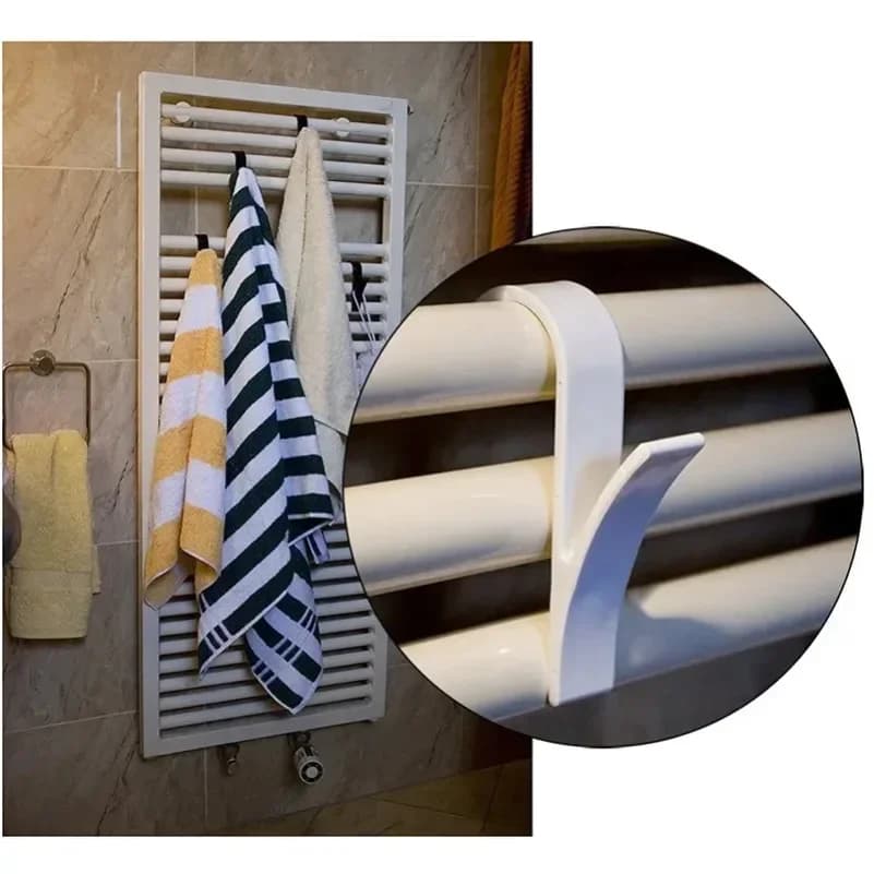 Ganci appendiabiti per cucina e bagno, portaoggetti bianchi trasparenti, ganci appendiabiti per scaldasalviette, portaoggetti per vestiti e sciarpe