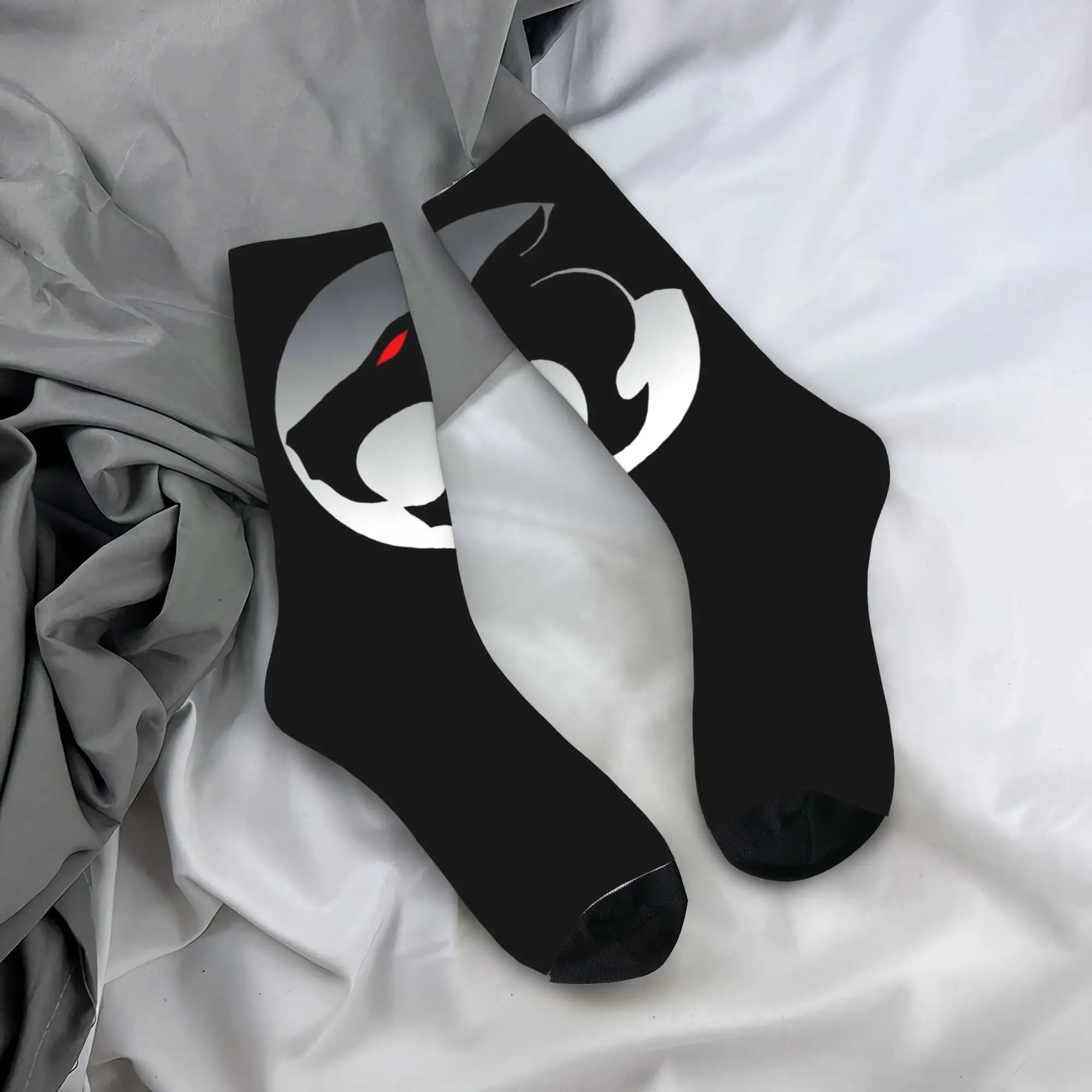 Calzini Personalizzati Divertenti da Uomo con Logo dei Cartoni Animati Thundercats, Calzini Unisex Comodi e Caldi con Stampa 3D