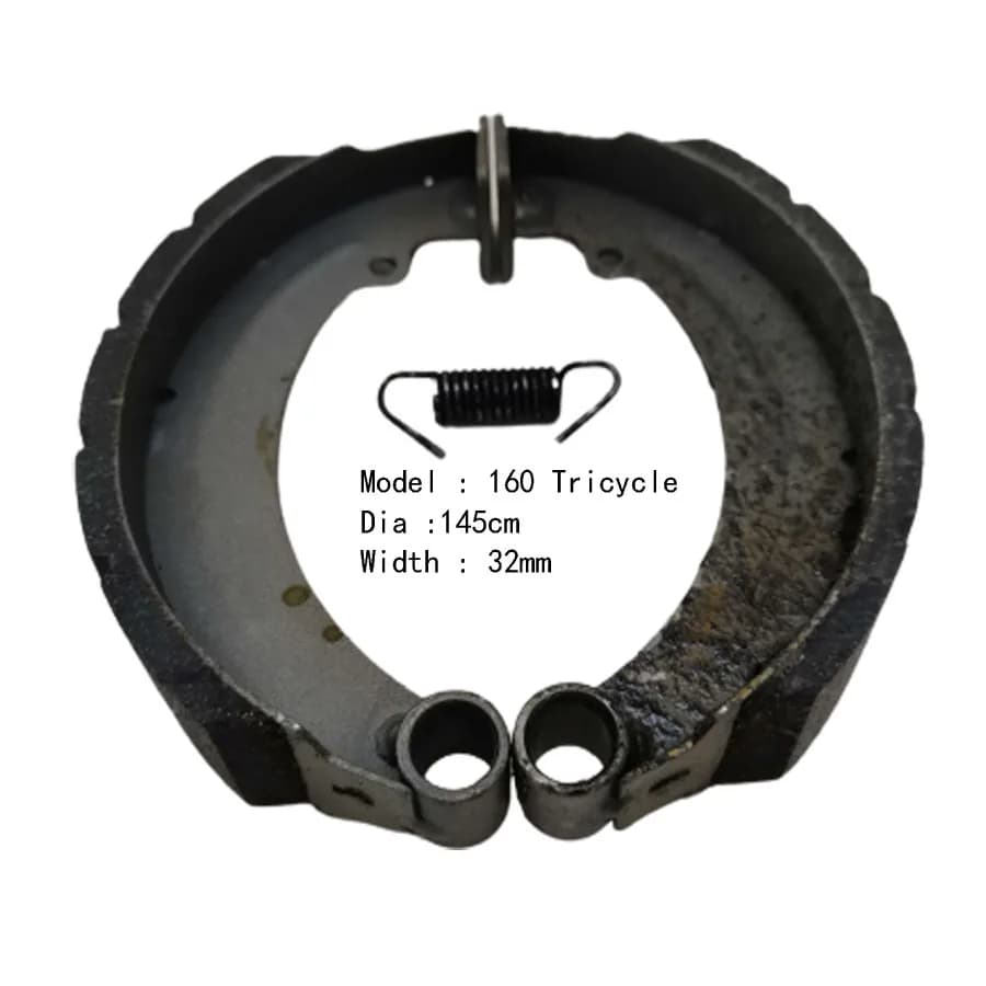 B461 Pastiglie freno a tamburo posteriore per moto da 145 mm adatte per triciclo 160 Set ganasce freno posteriori con molle semi-metalliche