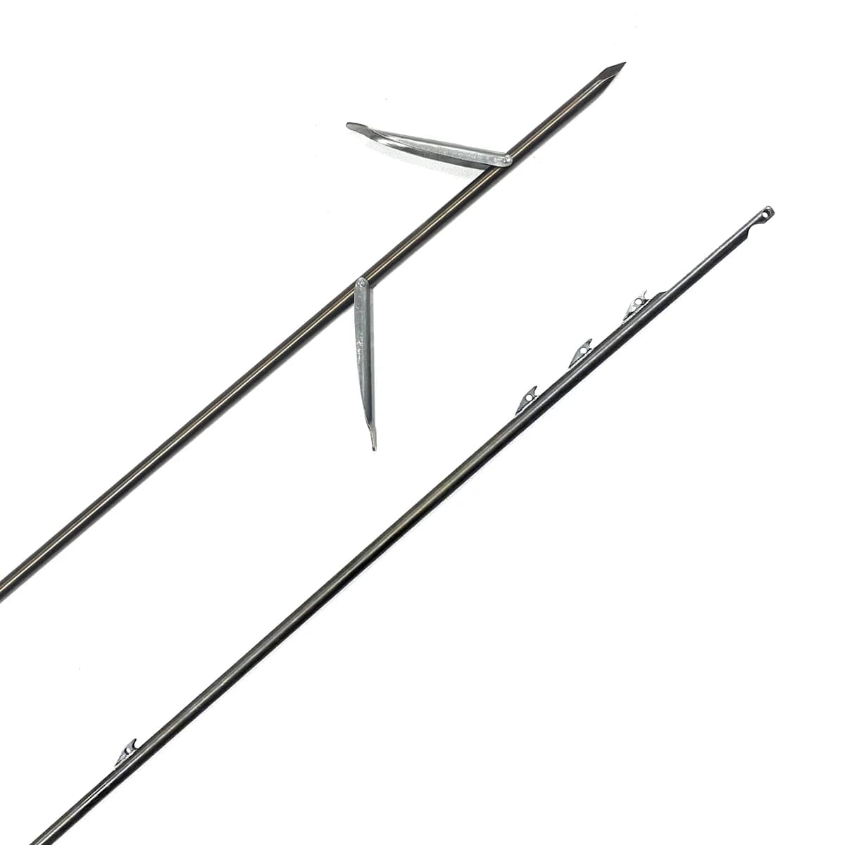 7.5mm 17-4 Stainless Steel Spearfishing Spear Shaft with Double Flopper Round/Tricut Spearfish Tip Spear Rod for Spearos