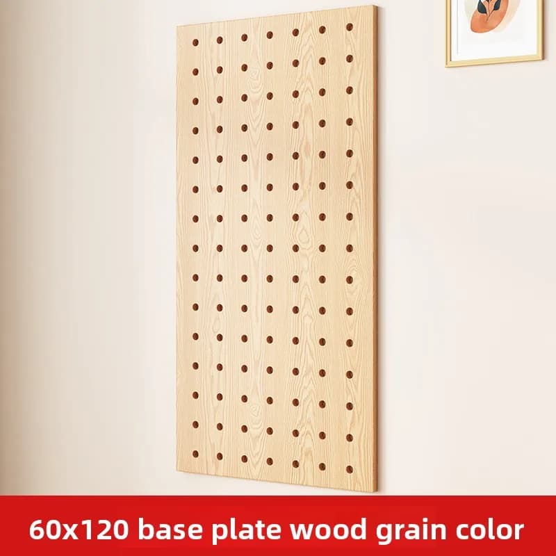 Solid Wood Nordic Pegboard Wall Shelf Kitchen Storage Decorative Wall Mounted Organizer Wall Peg Board Wall Storage Board