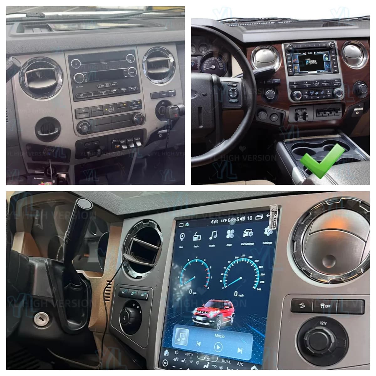 12.1" Touch Screen Car Radio For Ford F250 F350 F450 F650 2008-2016 Android 13 GPS Carplay Multimedia Video Stereo Head Unit 4G
