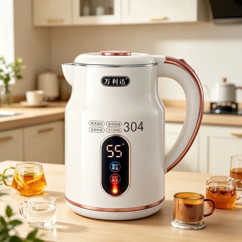 Unisex New Stainless Steel Smart Electric Kettle, Large Capacity Multi-Function Keep Warm, Double-Wall Anti-Scald Long-Lasting