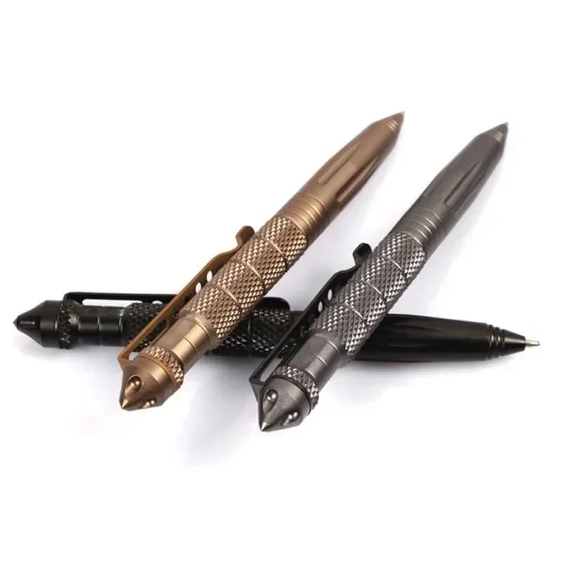 Mini penna tattica per esterni interruttore di vetro emergenza sopravvivenza esterna penna tattica in lega di alluminio forniture per esterni penna di difesa