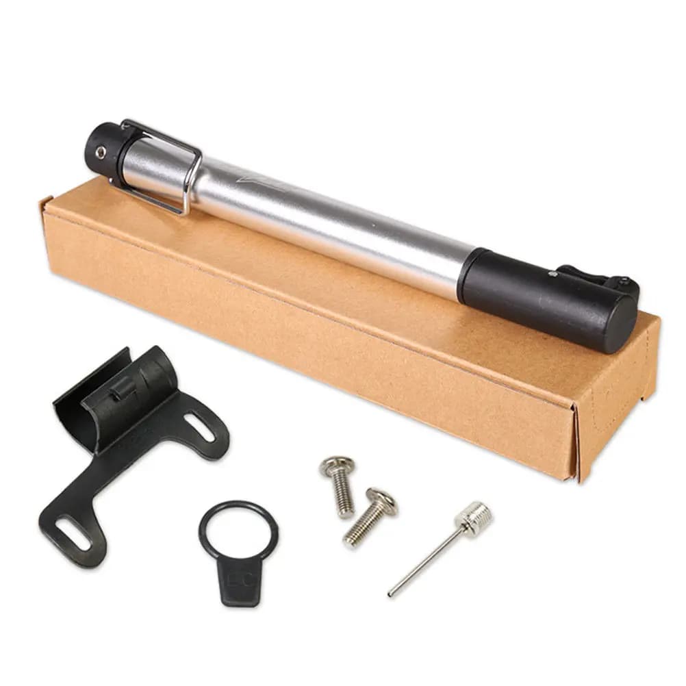 Pompa da Pavimento Portatile ad Alta Pressione Compatibile con Valvole Montabile su Portaborraccia per Bici Moto Gonfiabili