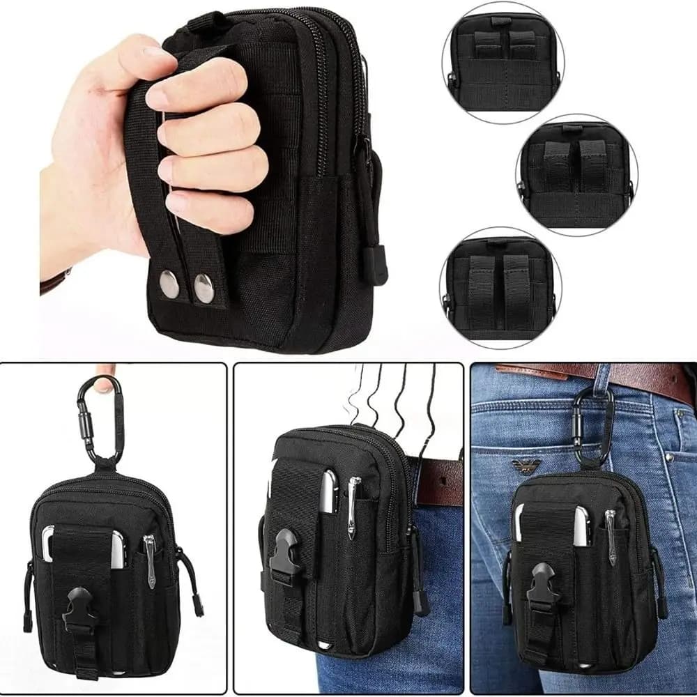 Oxford Cloth Waist Fanny Pack Large Capacity Multifunctional Running Sports Belt Bag Durable Breathable Climbing Belt Bag