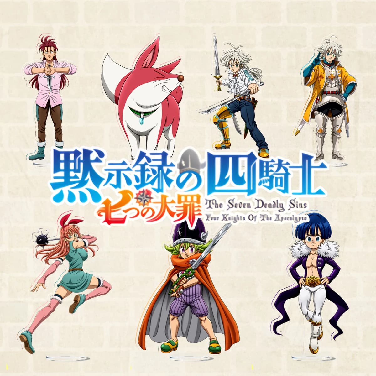 Anime Seven SINS: The Four Horsemen of Inspiration Figures Percival Narcines Donnie Cosplay Acrylic Stand Model Plate Desk Decor
