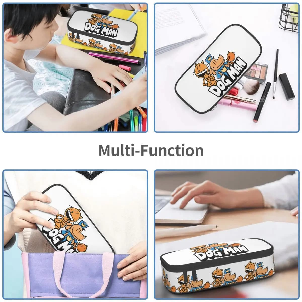 Astuccio per matite Adventure Kid Animation Dog Man per regali per bambini, scatola per penne, borsa per matite, articoli di cancelleria, borsa porta penne