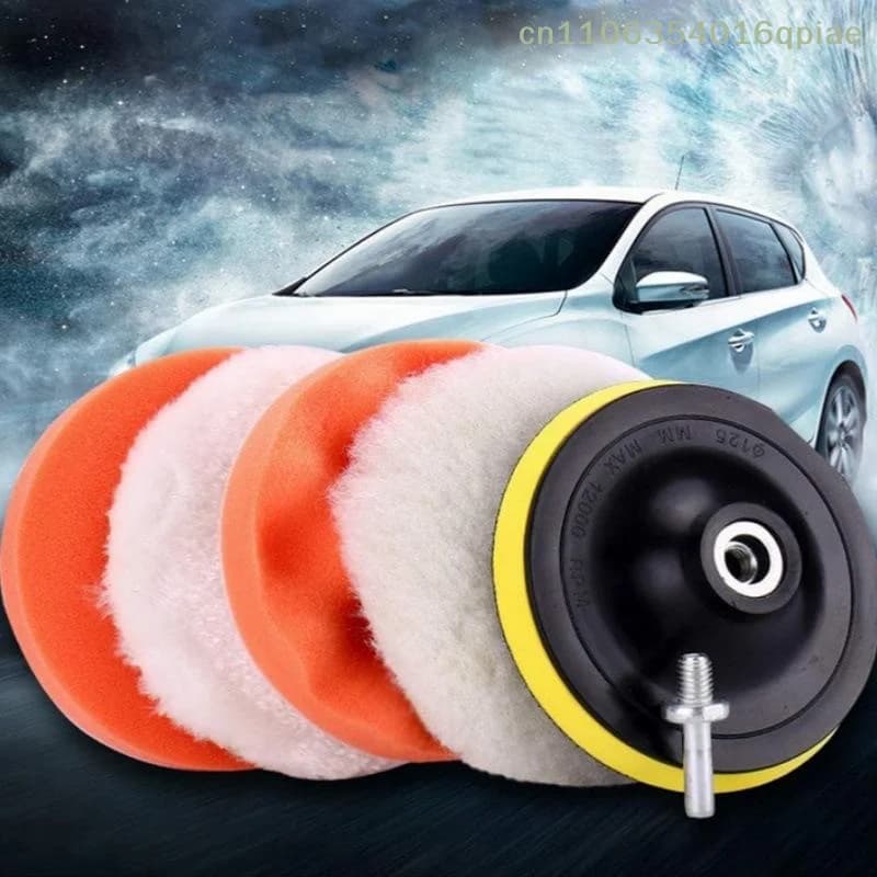 Set di 6 Tamponi in Schiuma per Lucidatura Auto, Kit di Spugne per Rimozione Graffi 3/4/5/6/7 Pollici