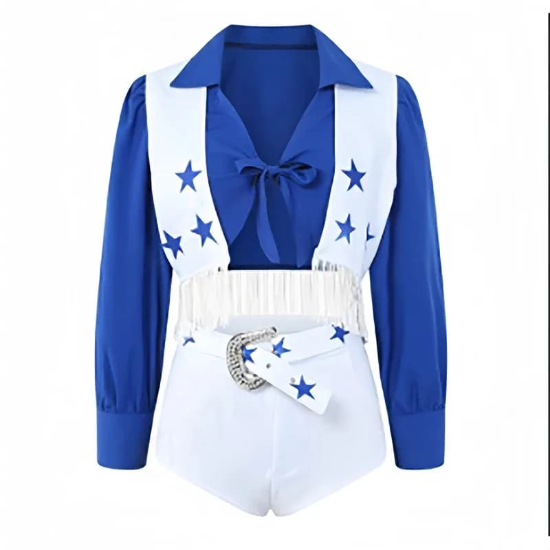 CySexy Dallas Cowboys Cheerleader Costume Adulto Bambino Cheerleader Sport Riunione Uniforme Calcio Cheerleader Ragazza Cosplay Costu