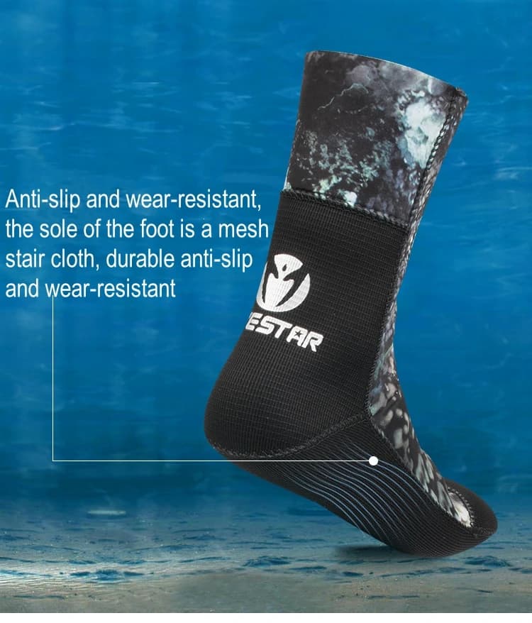 3 MILLIMETRI/5 MILLIMETRI Anti-slip Neoprene Snorkeling Canoe Underwater Fishing Socks For Diving Water Hunting Water Sports Beach Swimming Socks