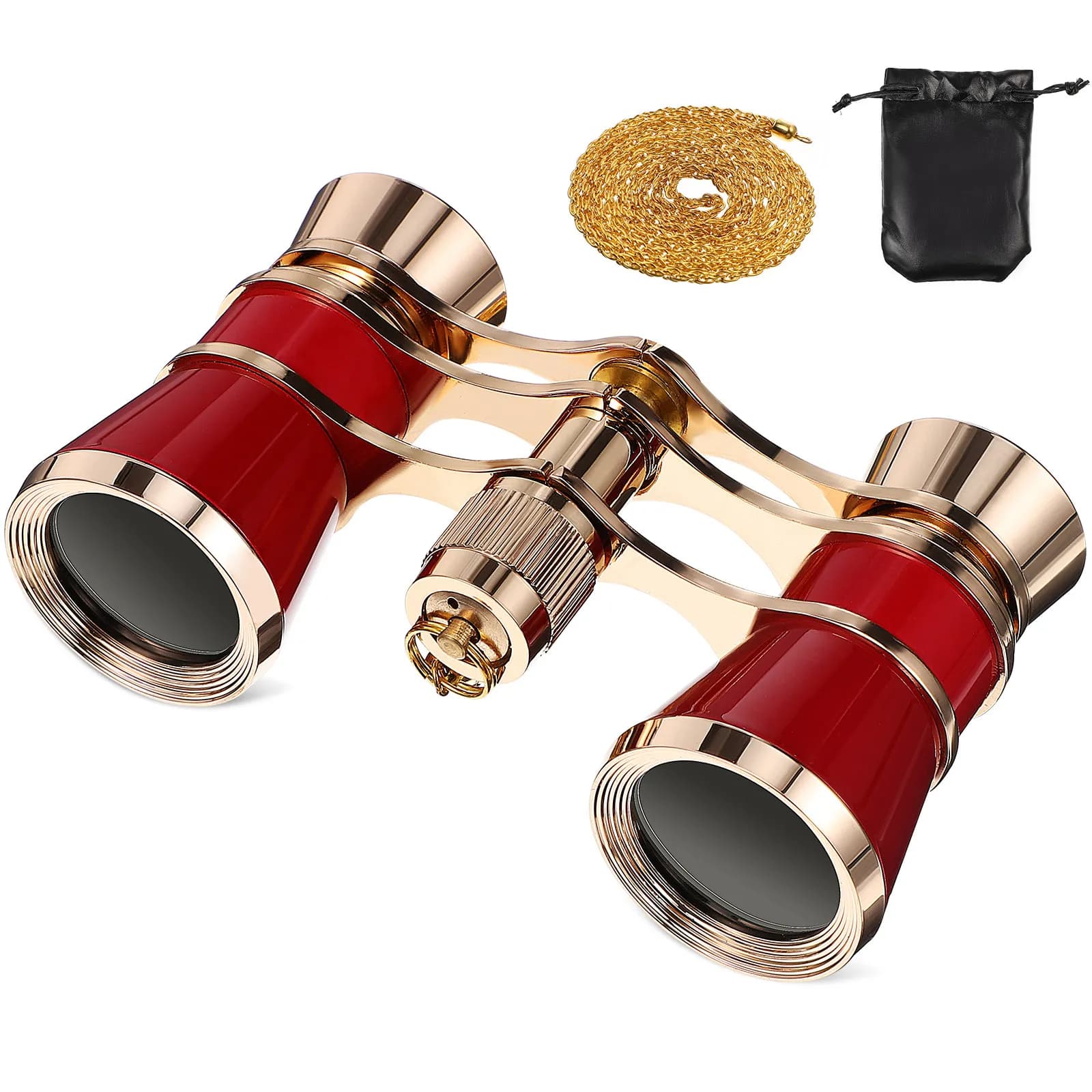 Set di Cannocchiali Vintage in Metallo 3x25, Telescopio Compatto per Birdwatching, Viaggi, Eventi all'Aperto