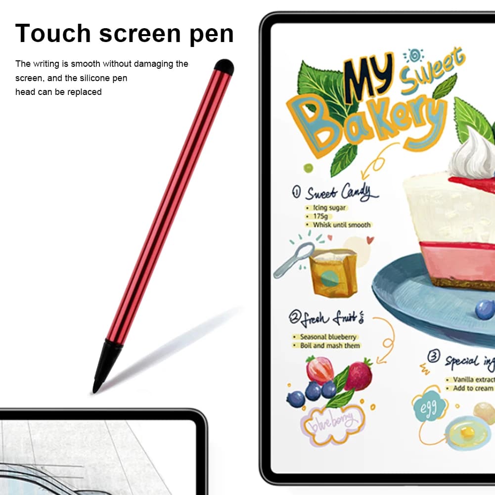 Penna Capacitiva per Touchscreen, Penna per Tablet e Telefoni Cellulari, Penna Intelligente per Disegnare e Scrivere su iPad, iPhone, Samsung Tab, Garmin GPS
