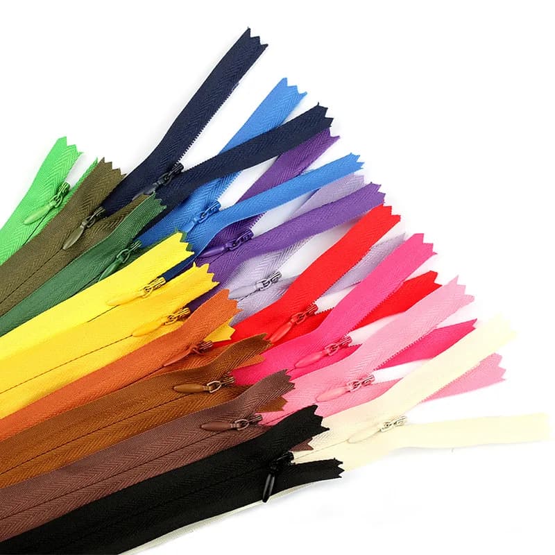 10 pezzi/confezione 18 cm 25 cm 30 cm 40 cm 50 cm 60 cm 70 cm 3 # Cerniera invisibile con bobina in nylon per accessori per cucire tessuti artigianali fai-da-te