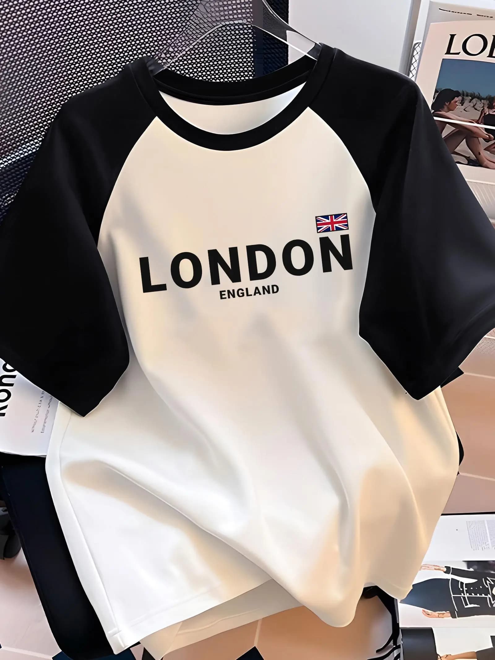 Simple and Stylish Printed Pattern Round Neck Short Sleeved Pullover T-shirt Summer Casual and Comfortable Breathable Clothing