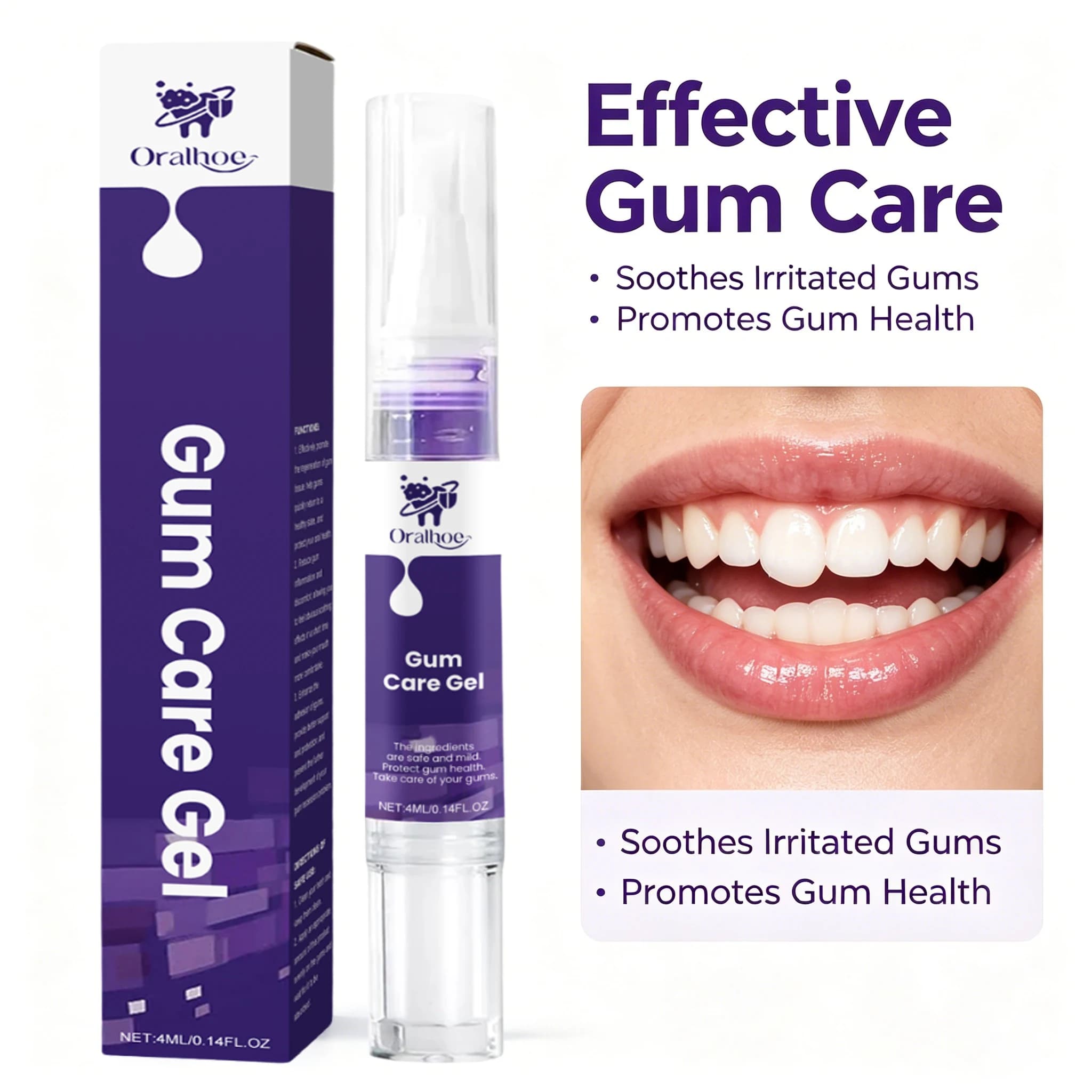 Purple Tooth Whitening Strips, Improve Yellow Tooth Whitening, Oral Cleaning Gel, Remove Macchies for a Bright Durable Smile