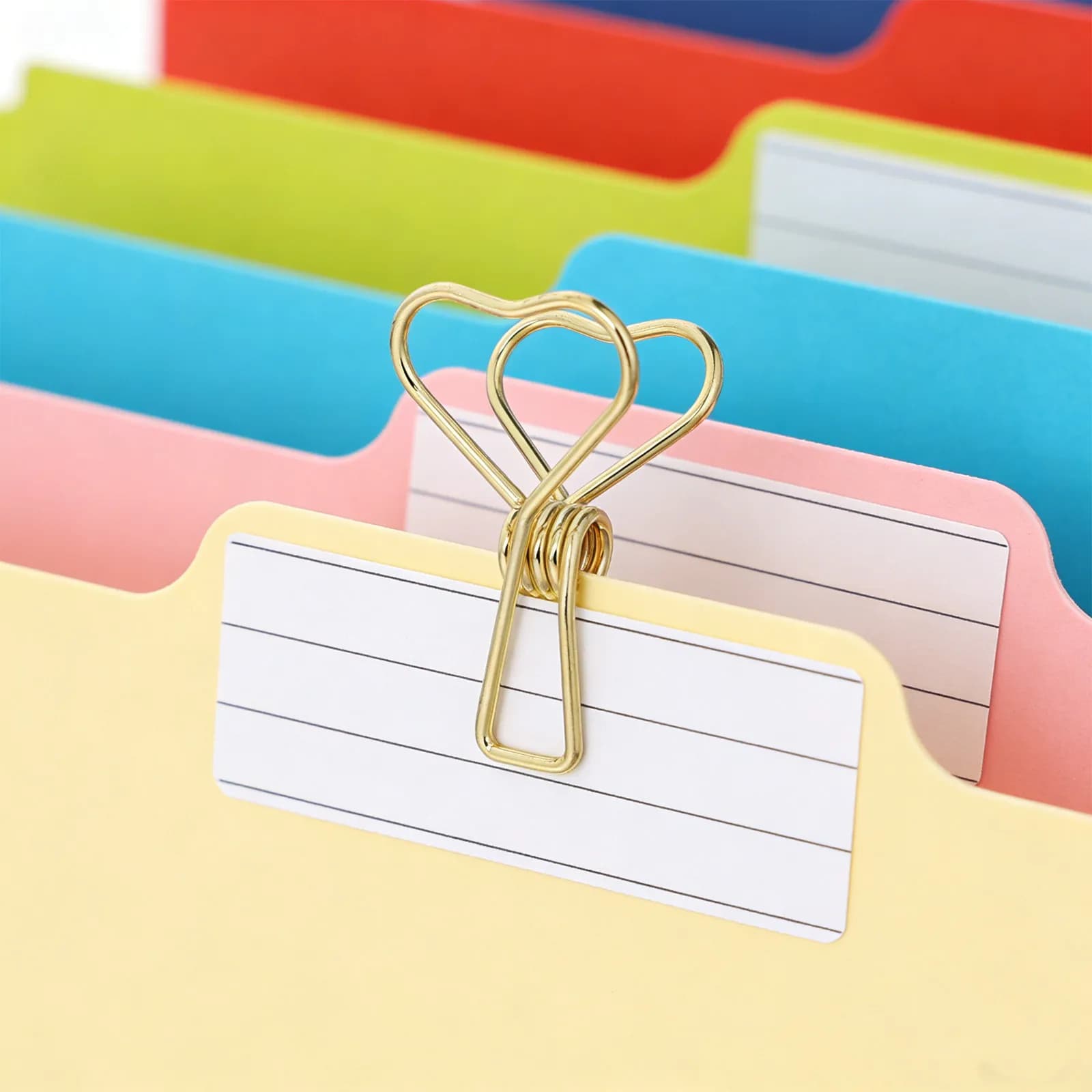 50 fermagli a cuore in metallo per ufficio, scuola, cancelleria, agenda, raccoglitori, clip per borse