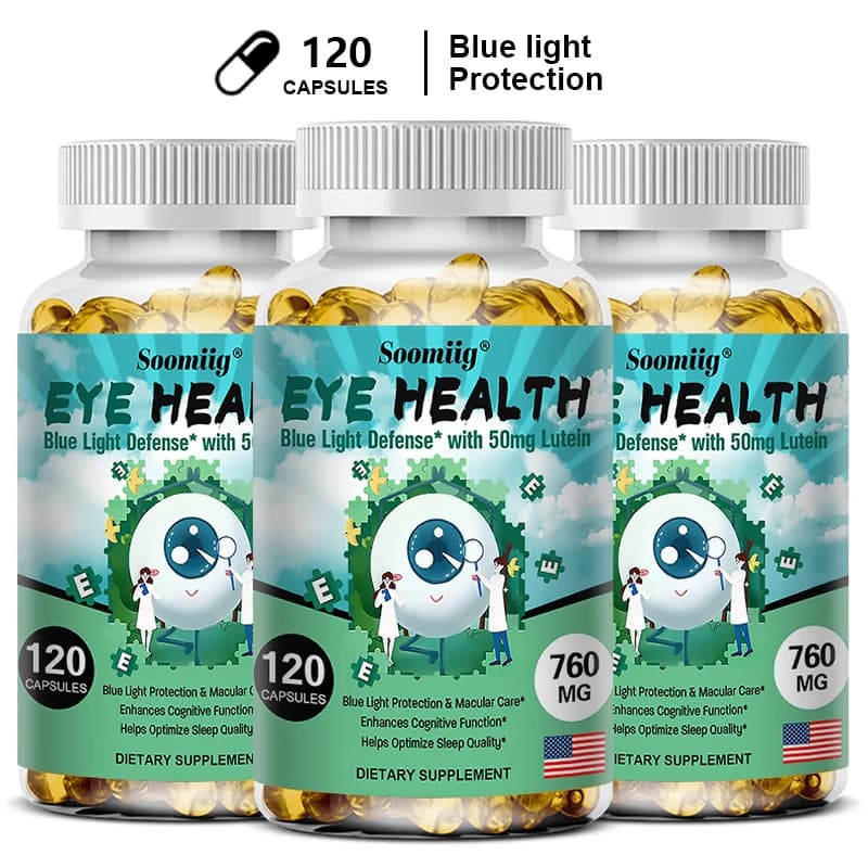 Lutein & Zeaxanthin Eye Support Capsules Vitamin A C E & Zinc, Blue Light Filter & Macular Wellness Support, Eye Fatigue Relief