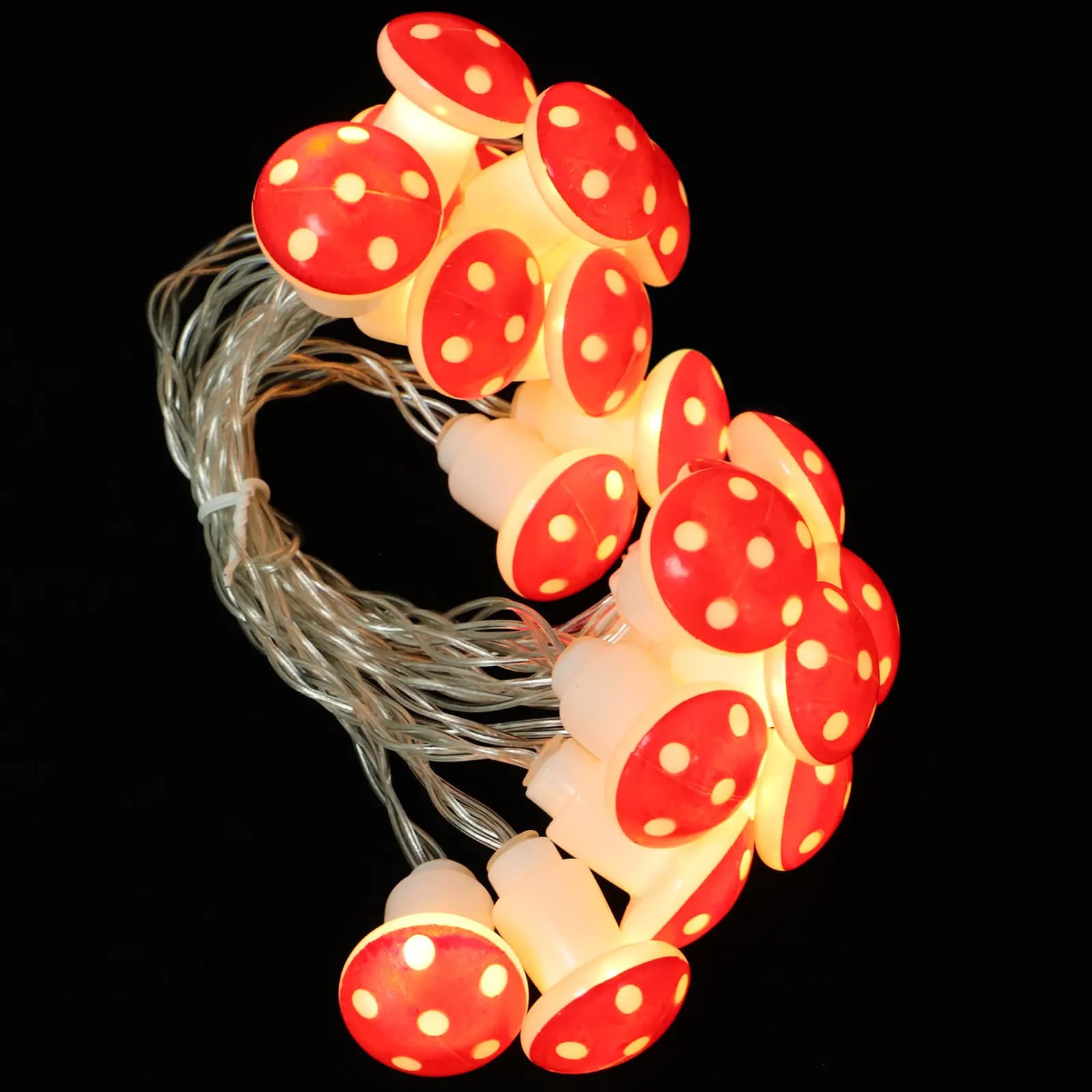 Luci a Stringa LED a Forma di Fungo, Luce Calda, per Decorazioni Romantiche di Matrimoni, Feste, Camere da Letto, Giardini e Esterni