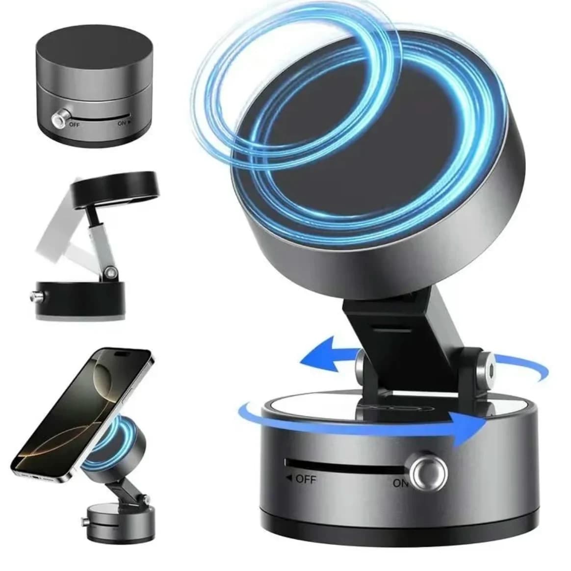 Supporto per telefono per auto con aspirazione magnetica sottovuoto riutilizzabile per Apple iPhone 16 15 14 Pro Max Galaxy S24 S25 Ultra Pixel Huawei Xiaomi