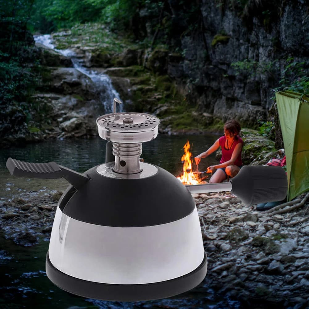 Butane Mini Burner for Tabletop Siphon Syphon Refillable Cooking Stove Adjustable Flame Gas Stove for Picnic Camping Travel
