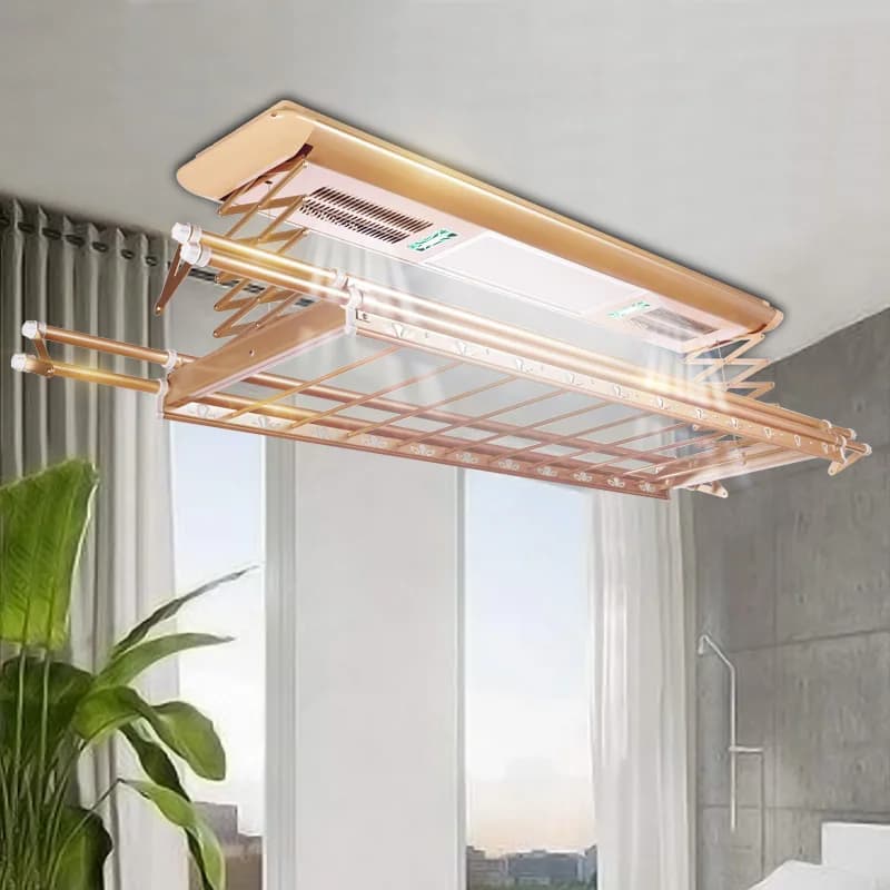 Automatic electric hooks for smart heated automatic drying racks