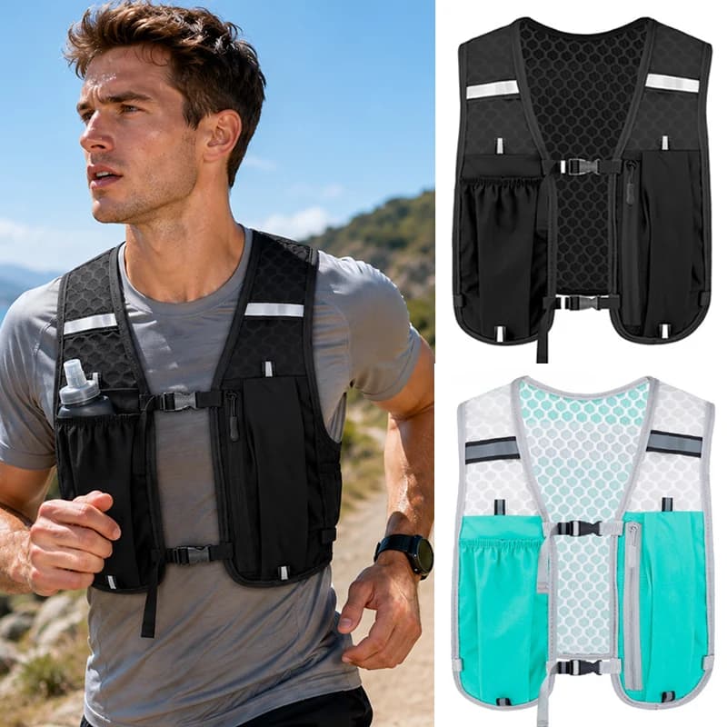 Running Hydration Vest for Women and Men Water-Resistant Breathable Backpack Pack Running Race Hiking,Cycling,Trail, Marathons