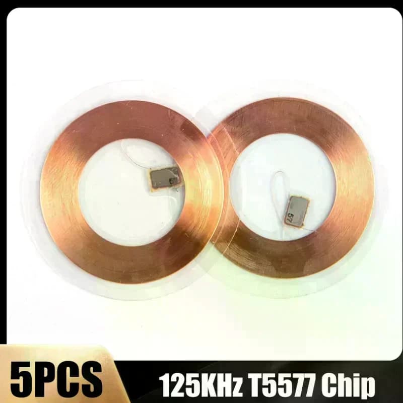 5 Pezzi/Lotto 125KHz ID T5577 Portachiavi RFID con Bobina in Rame Scrivibile e Riscrivibile, Applicabile a Schede di Accesso