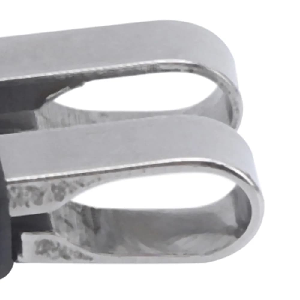 Clip per Cintura in Acciaio Inossidabile Resistente con Anello in Gomma, Clip Compatto per Cintura, Clip Portasoldi Bifacciale per Esterni