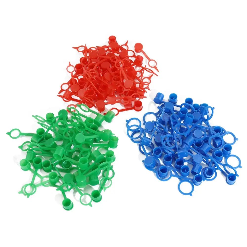 Tappi per Ingrassatori in Polietilene M6 M8 M10, Coperchi Antipolvere per Ingrassatori, Assortimento Rosso/Blu/Verde/Bianco/Giallo
