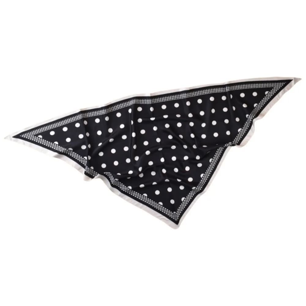 Printed Polka Dot Triangle Scarf Polyester Thin Jeans Waist Belt Head Wraps Foulard Hair Band Waist Tying Scarf Club