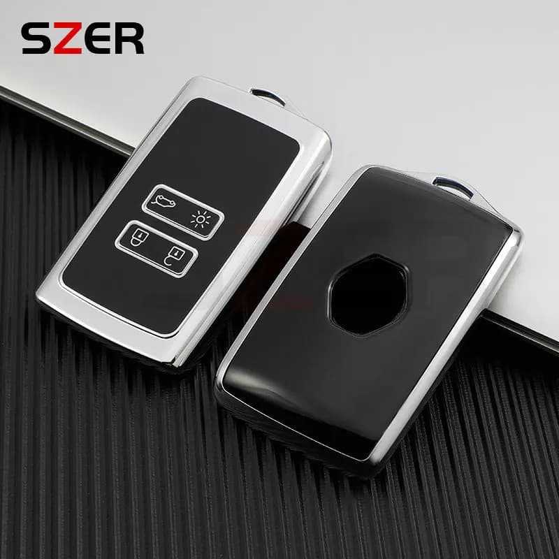 Custodia morbida per chiave a distanza per auto in TPU per Renault Koleos Captur Megane Clio Scenic Talisman Arkana per Dacia Sandero Card Fob