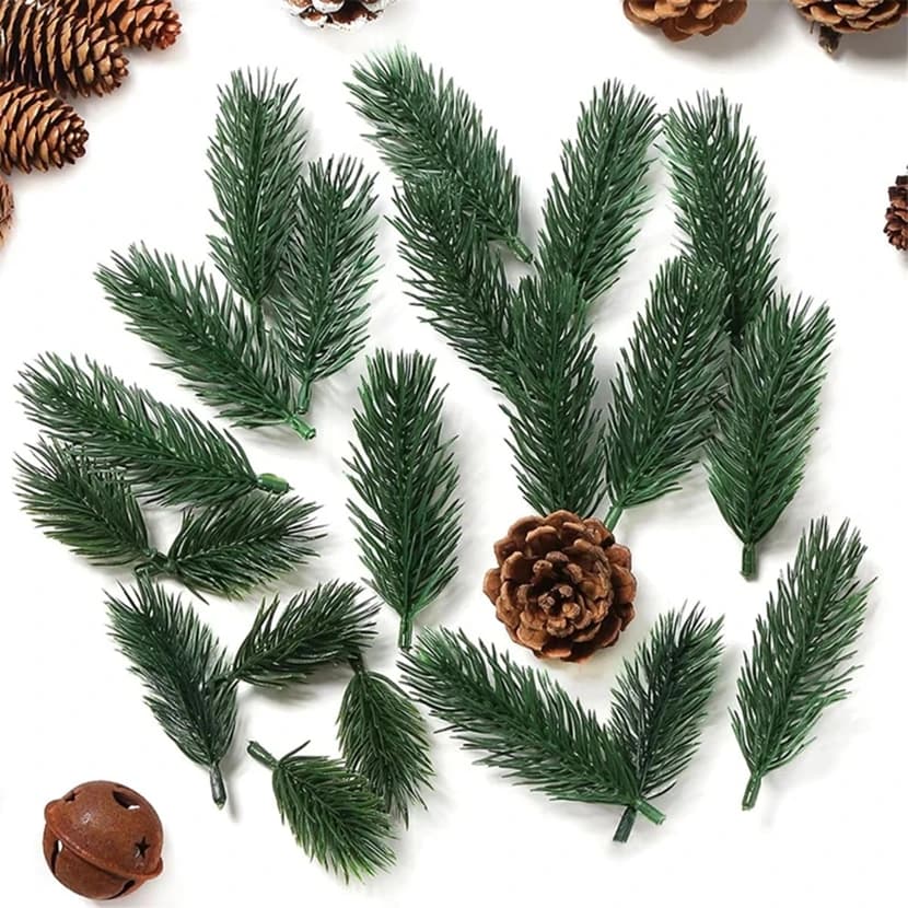 50/100 Pz Artificial Plants Plastic Pine Scrapbooking Feast Christmas Tree Home Decor Gifts Crafts Products