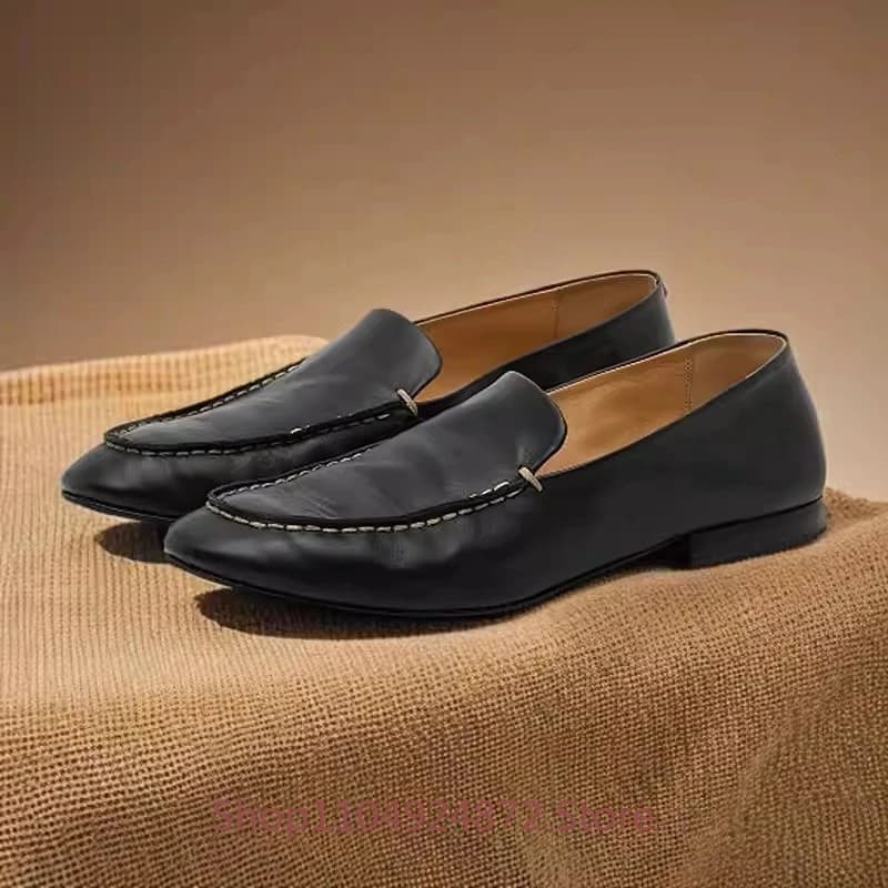 Mocassini da Uomo di Design in Vera Pelle, Scarpe Eleganti Fatte a Mano in Pelle Bovina, Scarpe da Guida per Ufficio e Matrimonio