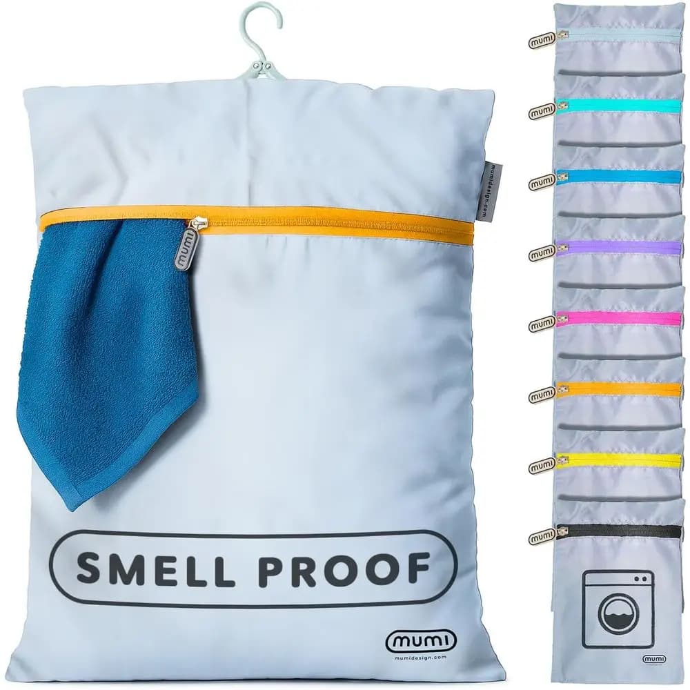 Travel Laundry Bag – Moisture & Smell-Proof Clothes Bag with Hanging Hook & Outer Pouch | Large Laundry Storage Bag or Suitcase,