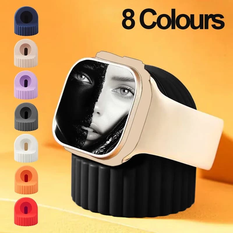 Supporto per caricabatterie per orologio in silicone per Apple Watch Ultra 10 9 8 7 6 SE 5 4 3 2 Supporto per dock per stazione di ricarica 49mm 45 44 42mm 41 40 38mm
